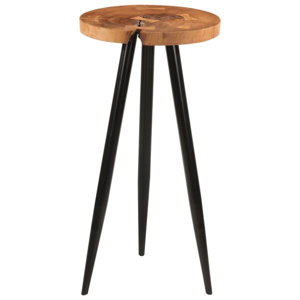 vidaXL Table de bar en rondins &Oslash;53x105 cm bois d'acacia solide