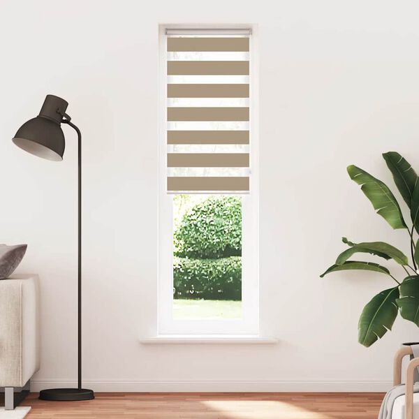 vidaXL Store zèbre marron sable largeur du tissu 50,9 cm polyester