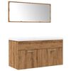 vidaXL Ensemble de meubles salle de bain 3 pcs bois d'ing&eacute;nierie