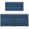 vidaXL Sommier &agrave; lattes de lit avec matelas Bleu 140x190 cm Tissu