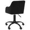 vidaXL Chaises pivotantes &agrave; manger lot de 2 Noir Tissu