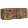vidaXL Meuble TV mural Ch&ecirc;ne fum&eacute; 78,5 x 31 x 30 cm Bois d'ing&eacute;nierie