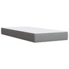 vidaXL Sommier &agrave; lattes de lit et matelas Gris clair 90x190 cm Tissu