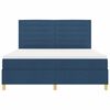 vidaXL Lit &agrave; ressort LED avec matelas Bleu 180 x 200 cm tissu