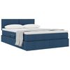 vidaXL Lit avec rangement et matelas avec matelas Bleu 140 x 200 cm