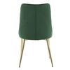 Venture Home Chaises &agrave; manger lot de 2 Velvet Deluxe vert for&ecirc;t/laiton