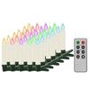 vidaXL Bougies de No&euml;l LED sans fil avec t&eacute;l&eacute;commande 30 pcs RVB