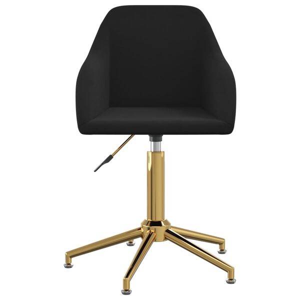 vidaXL Chaise pivotante de bureau Noir Velours
