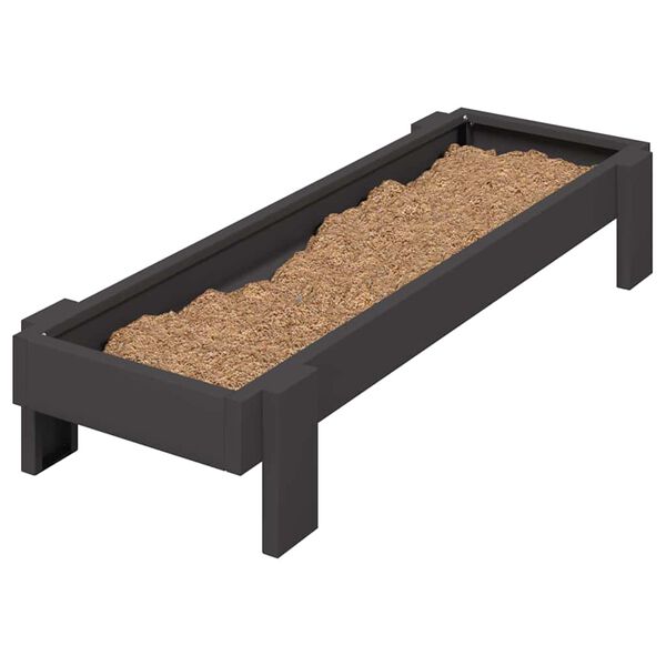 vidaXL Bac de nourrissage pour poules Noir 80 x 28 x 13.5 cm