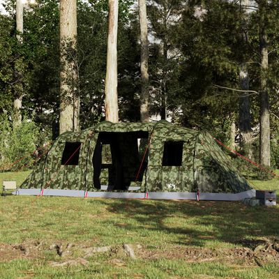 vidaXL Tente familiale tunnel 6 personnes camouflage imperméable