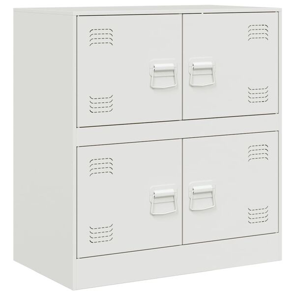 vidaXL Buffet blanc 67x39x73 cm acier
