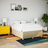 vidaXL Cadre de lit sans matelas cr&egrave;me 160x200 cm tissu