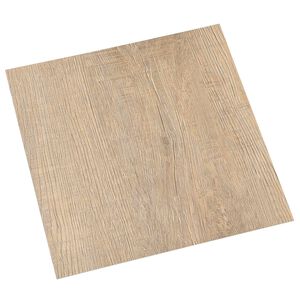 vidaXL Lattes de rev&ecirc;tement de sol autocollantes Marron fonc&eacute; et gris