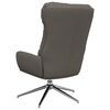 vidaXL Chaise de relaxation et tabouret Gris Cuir v&eacute;ritable/similicuir