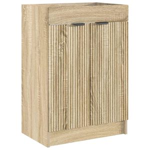 vidaXL Armoire sous &eacute;vier de salle de bain Ch&ecirc;ne Sonoma