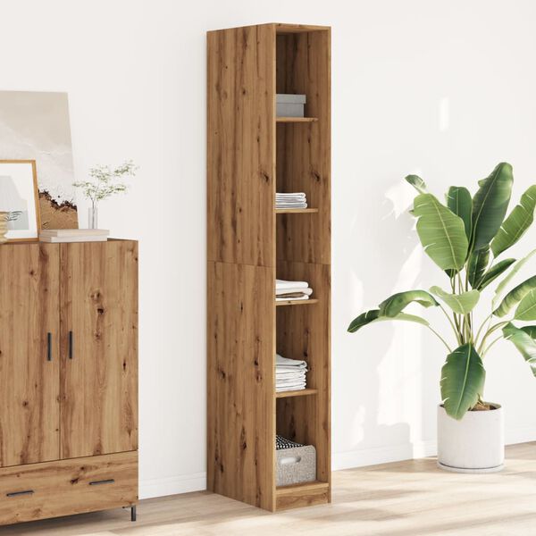 vidaXL Garde-robe chêne artisanal 30x50x200 cm bois d'ingénierie