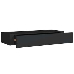 vidaXL &Eacute;tag&egrave;re &agrave; tiroir murale Noir 60x23,5x10 cm MDF