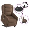 vidaXL Fauteuil inclinable de massage &eacute;lectrique Marron Tissu