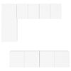 vidaXL Unit&eacute;s murales TV 5 pcs blanc bois d'ing&eacute;nierie