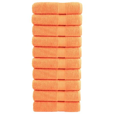 vidaXL Essuie-mains de qualité supérieure SOLUND 10pcs orange 600 g/m²