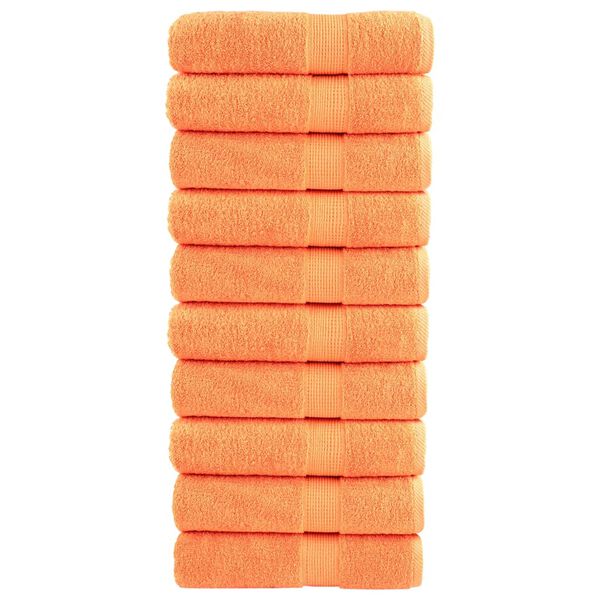 vidaXL Essuie-mains de qualit&eacute; sup&eacute;rieure SOLUND 10pcs orange 600 g/m&sup2;