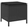 vidaXL Ensemble de salle &agrave; manger pour jardin Noir polyrotin