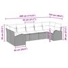 vidaXL Ensemble de canap&eacute; de jardin 7 pcs Noir et Blanc polyrotin