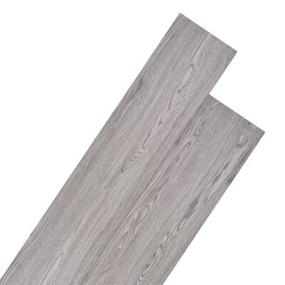 vidaXL Planches de plancher PVC Non auto-adhésif 5,26m² 2mm Gris foncé