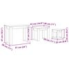 vidaXL Tables gigognes 3 pcs Chêne noir Bois d'ingénierie