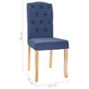 vidaXL Chaises &agrave; manger lot de 4 bleu tissu