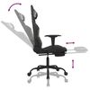 vidaXL Chaise de jeu avec repose-pied Noir et camouflage Tissu