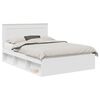 vidaXL Cadre de lit avec t&ecirc;te de lit Blanc 140 x 190 cm Pin massif