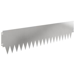 vidaXL Bordure de Pelouse 30 pcs 103 x 25 cm m&eacute;tal Argent&eacute;