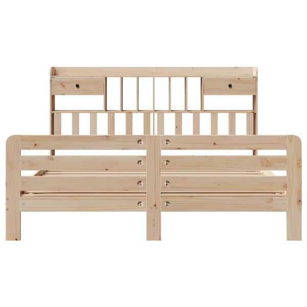 vidaXL Lit biblioth&egrave;que sans matelas 180x200 cm bois massif de pin