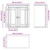 vidaXL Armoire avec &eacute;tag&egrave;re SKI Brun Miel 60 x 32 x 40 cm Pin massif