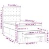 vidaXL Sommier &agrave; lattes de lit avec matelas Marron fonc&eacute; 90x190 cm