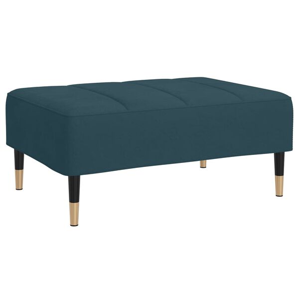 vidaXL Repose-pied Bleu 78x56x32 cm Velours