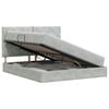 vidaXL Lit avec rangement et matelas Gris clair 140 x 200 cm Velours