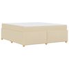 vidaXL Cadre de lit avec matelas Cr&egrave;me 180 x 200 cm tissu