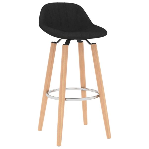 vidaXL Tabourets de bar lot de 2 noir tissu