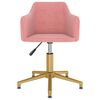 vidaXL Chaises &agrave; manger pivotantes lot de 4 Rose Velours