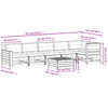 vidaXL Salon de jardin 7 pcs avec coussins bois massif douglas