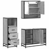 vidaXL Ensemble de meubles de salle de bain 3 pcs Sonoma gris