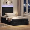 vidaXL Cadre de lit ottoman avec matelas noir 120x200 cm velours