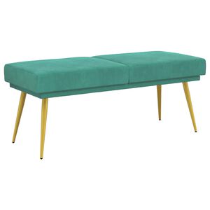 vidaXL Banc &agrave; double couche Turquoise 120 x 45 x 46 cm Velours