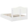 vidaXL Lit de Rangement Blanc 140 x 190 cm Bois d'ing&eacute;nierie