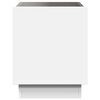 vidaXL Table de chevet avec LED infini blanc 40x40x50 cm