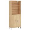 vidaXL Buffet haut Ch&ecirc;ne sonoma 69,5x34x180 cm Bois d'ing&eacute;nierie