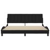 vidaXL Cadre de lit sans matelas Hanko noir 180x200 cm tissu