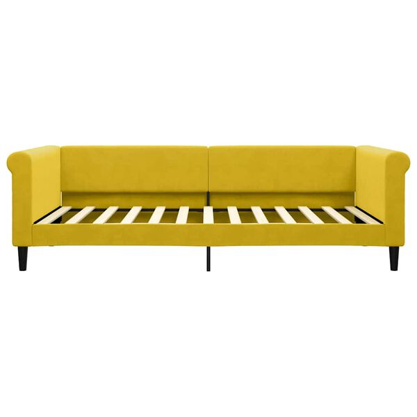 vidaXL Lit de repos sans matelas jaune 100x200 cm velours